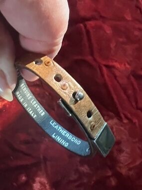 Elena Meyer Faux Ostrich Leather Bracelet--9 Inches